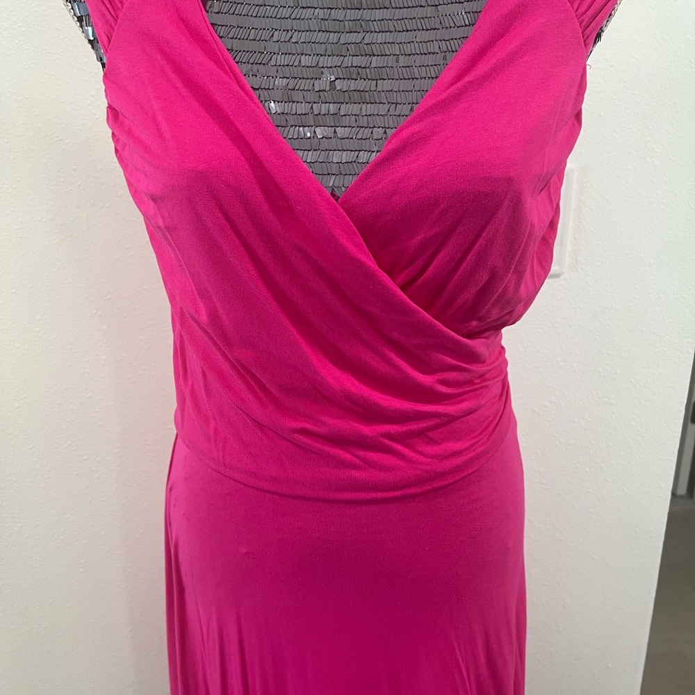 2 dresses! Bright pink - green. Size M.